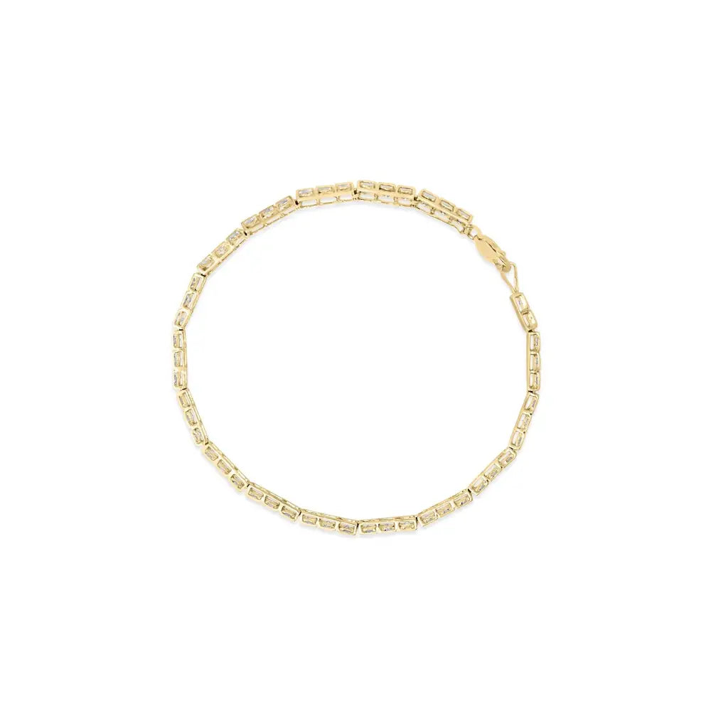 10k yellow gold 1.0 cttw round diamond pave link bracelet 7 inch bijoux-nyc direct