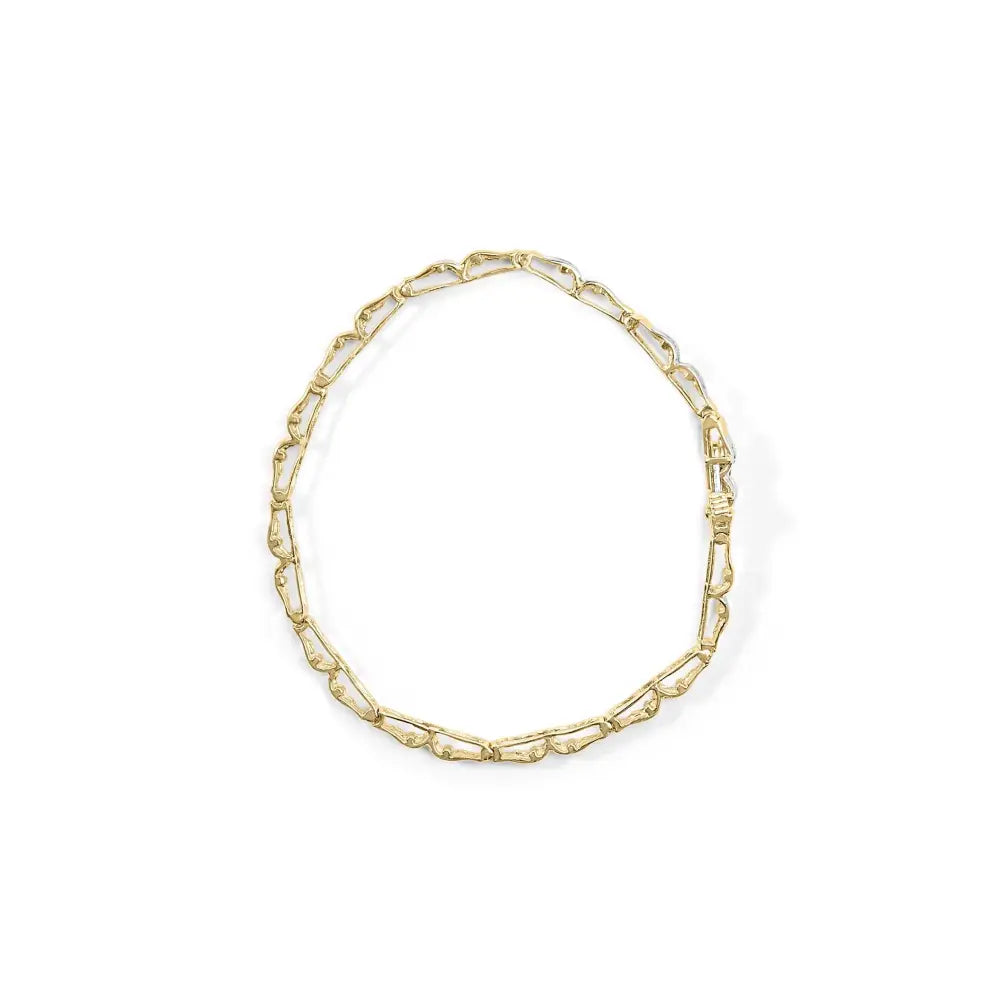 1.00 cttw baguette diamond channel link bracelet in 10k yellow gold 7 bijoux-nyc direct