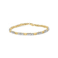 10k yellow gold 1.00 cttw diamond 3 stone link bracelet 7.25 inches bijoux-nyc direct