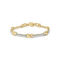 1.00 cttw diamond x-link bar bracelet in 10k yellow gold 7 bijoux-nyc direct