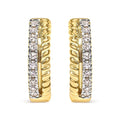 Diamond rope twist huggy hoop earrings in 10k yellow gold – 1/10 cttw bijoux-nyc direct