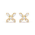 Diamond criss-cross stud earrings in 10k yellow gold – 1/10 cttw bijoux-nyc direct