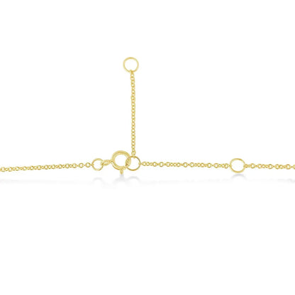 10K Yellow Gold 1/2 Carat Round Brilliant-Cut Diamond Modern Bezel-Set Solitaire 16"-18" Pendant Necklace (H-I Color, SI2-I1 Clarity) - Bijoux-NYC Direct