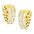10k yellow gold 1/2 cttw diamond heart cutout huggy hoop earrings bijoux-nyc direct