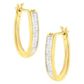 1/2 cttw princess cut diamond invisible set 10k yellow gold hoop earrings bijoux-nyc direct