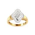 10k yellow gold 1/2 cttw round and baguette diamond rhombus halo ring bijoux-nyc direct