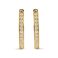 1/2 cttw round diamond hoop earrings in 10k yellow gold bijoux-nyc direct