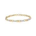 1/3 cttw diamond x-link bracelet in 10k yellow gold 7.50 inches bijoux-nyc direct