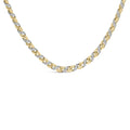 10k yellow gold 1 cttw round diamond interlock riviera pendant necklace bijoux-nyc direct