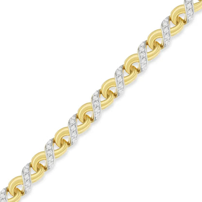 10K Yellow Gold 1 cttw Diamond Riviera Statement Pendant Necklace (J-K, I2-I3) - Bijoux-NYC Direct