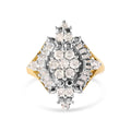10k yellow gold 1 cttw round and baguette diamond rhombus halo ring bijoux-nyc direct