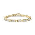 2.0 cttw princess cut diamond invisible link bracelet 10k yellow gold 7 bijoux-nyc direct