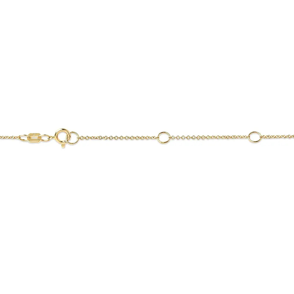 10K Yellow Gold 3/10 Carat Round Brilliant-Cut Diamond Modern Bezel-Set Solitaire 16"-18" Pendant Necklace (H-I Color, SI2-I1 Clarity) - Bijoux-NYC Direct
