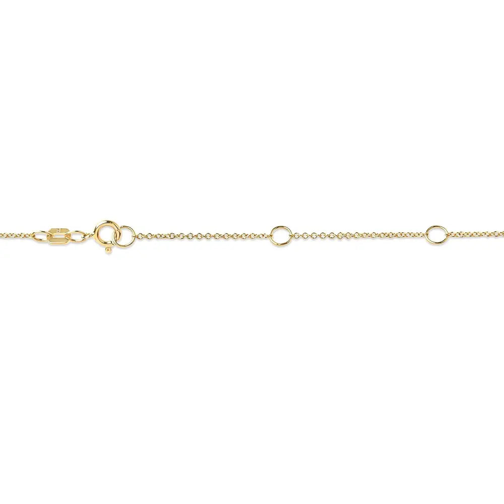 10k yellow gold 3/10 carat round diamond bezel solitaire necklace bijoux-nyc direct