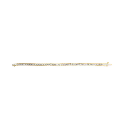 10k yellow gold 4.00 cttw channel set round diamond tennis 7’’ bracelet (j k color i1 i2 clarity) bracelets/bracelet/tennis