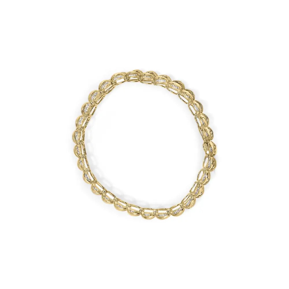 4.00 cttw pave diamond link bracelet in 10k yellow gold 7 bijoux-nyc direct