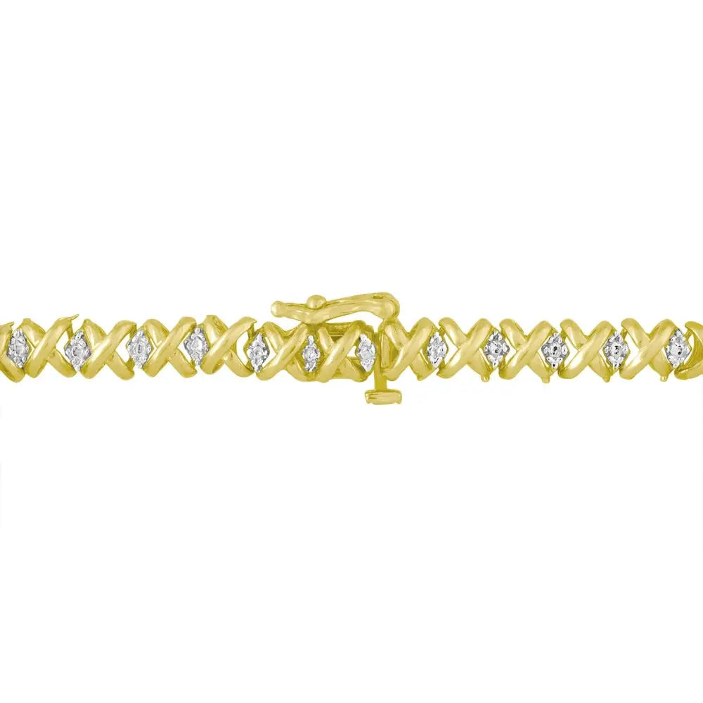 Graduated round diamond riviera necklace in 10k yellow gold 4.0 cttw bijoux-nyc direct