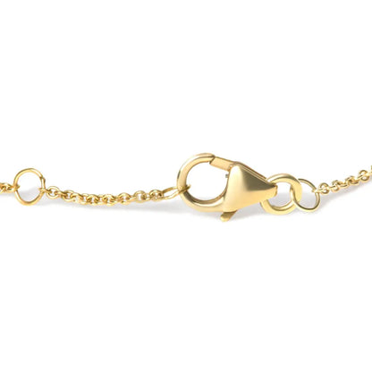 10k yellow gold blue sapphire and diamond accent evil eye station link bracelet (h i color i1 i2 clarity) size 7’’