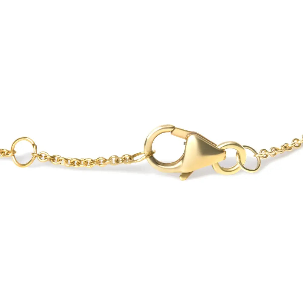 10k yellow gold blue sapphire and diamond evil eye station bracelet 7 inch bijoux-nyc direct