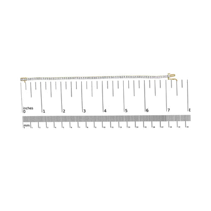 10K Yellow Gold Classic 3.0 Cttw Classic Diamond Tennis Bracelet (J-K Color, I2-I3 Clarity)  - 7.25" Inches - Bijoux-NYC Direct