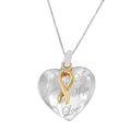 10k yellow gold over sterling silver engraved heart pendant necklace bijoux-nyc direct