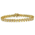 7cttw diamond s link bracelet in 10k yellow gold plated silver 7 bijoux-nyc direct
