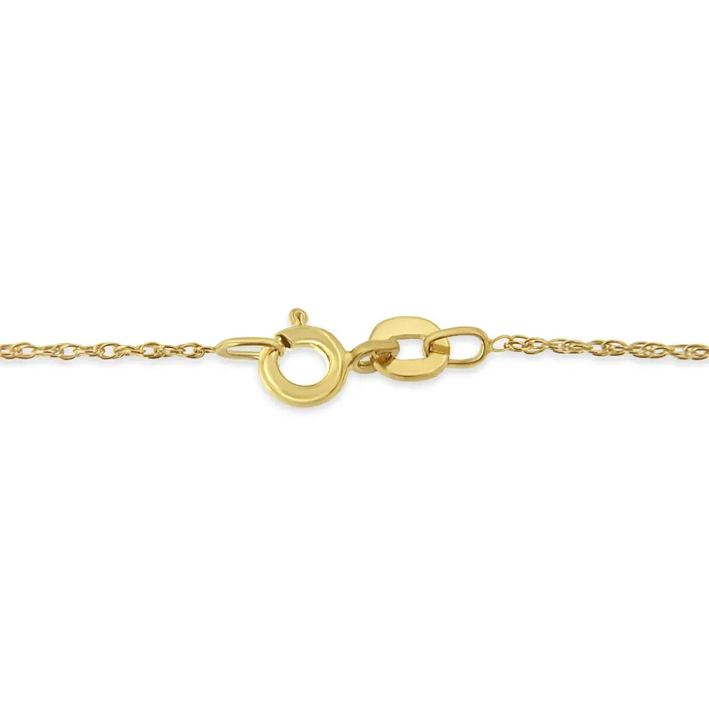 10K Yellow Gold Plated .925 Sterling Silver Miracle Set Diamond Accent Cross 18" Pendant Necklace (I-J Color, I3 Clarity) - Bijoux-NYC Direct