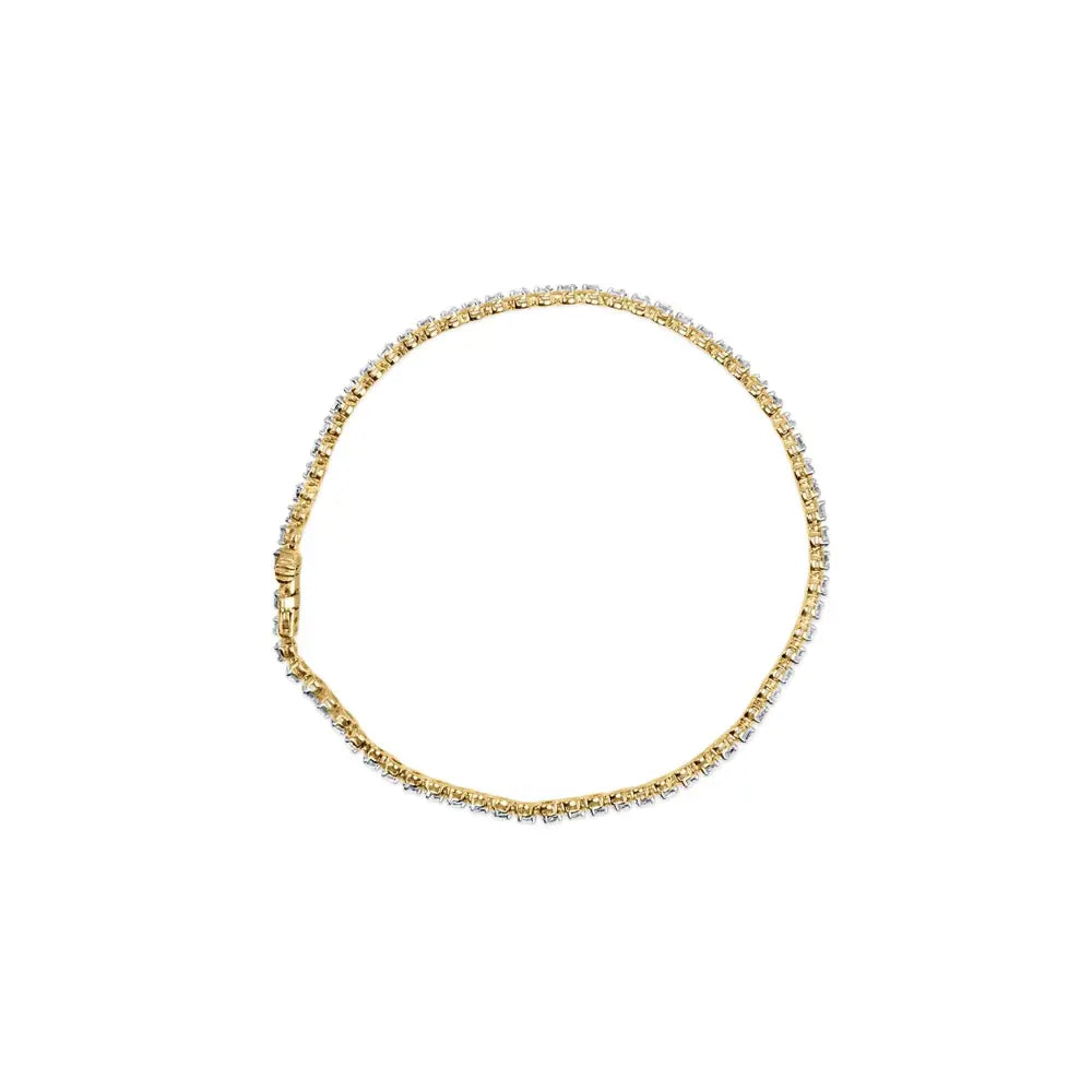 1.0 cttw round diamond tennis bracelet in 10k gold plated sterling silver bijoux-nyc direct
