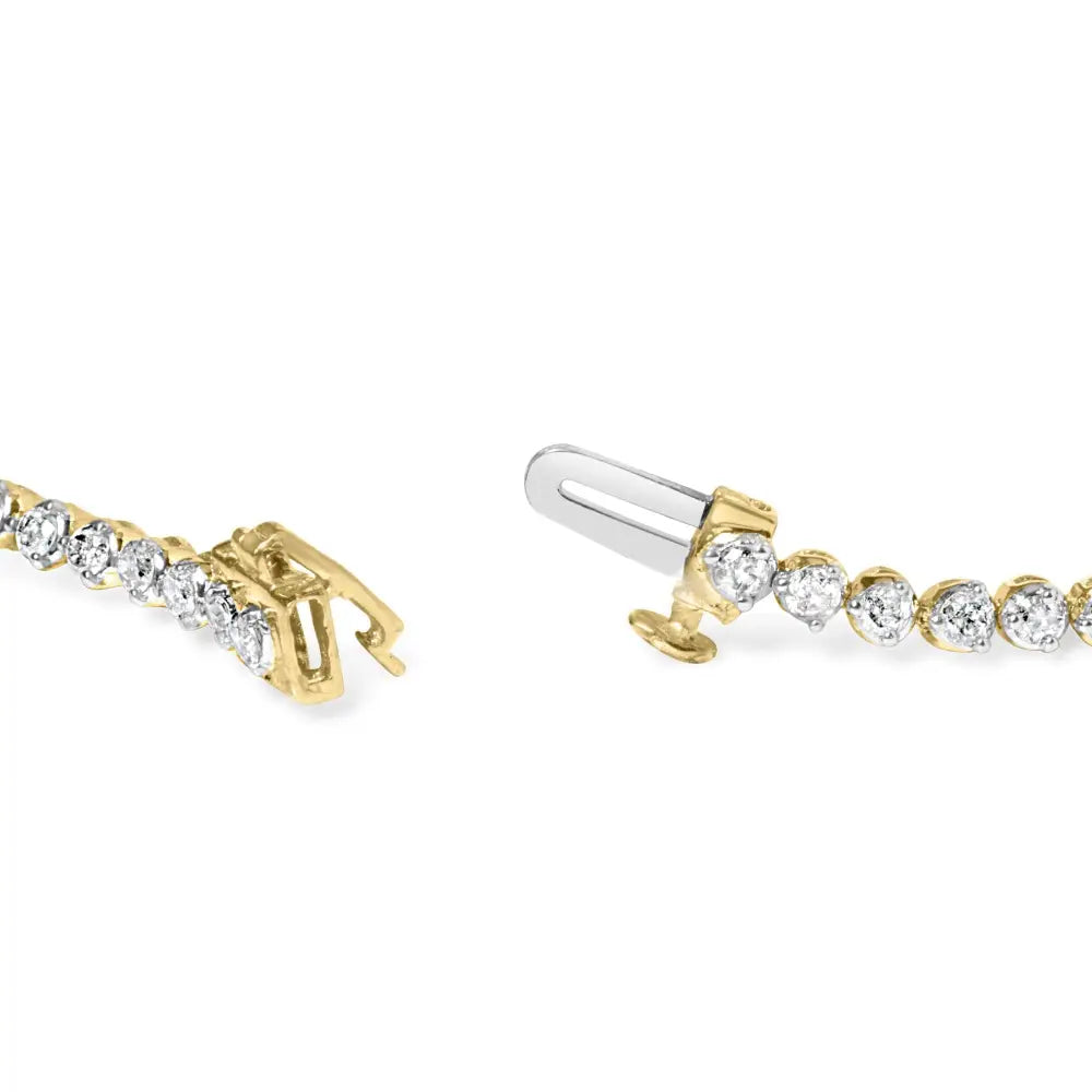 1.0 cttw round diamond tennis bracelet in 10k gold plated sterling silver bijoux-nyc direct