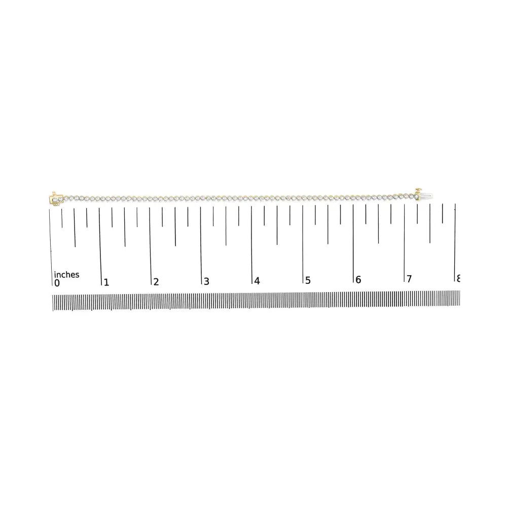 1.0 cttw round diamond tennis bracelet in 10k gold plated sterling silver bijoux-nyc direct