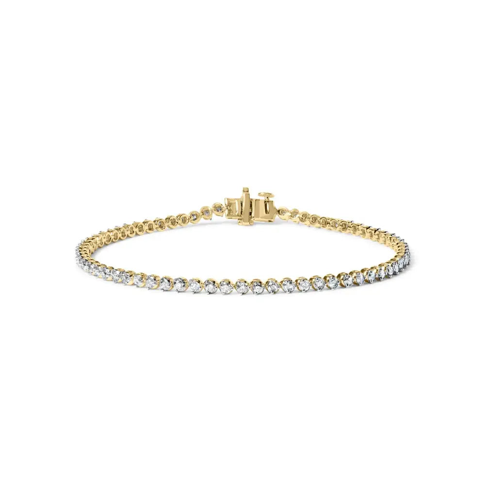 1.0 cttw round diamond tennis bracelet in 10k gold plated sterling silver bijoux-nyc direct
