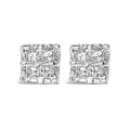 10k yellow gold princess cut diamond quad stud earrings 1/4 cttw bijoux-nyc direct