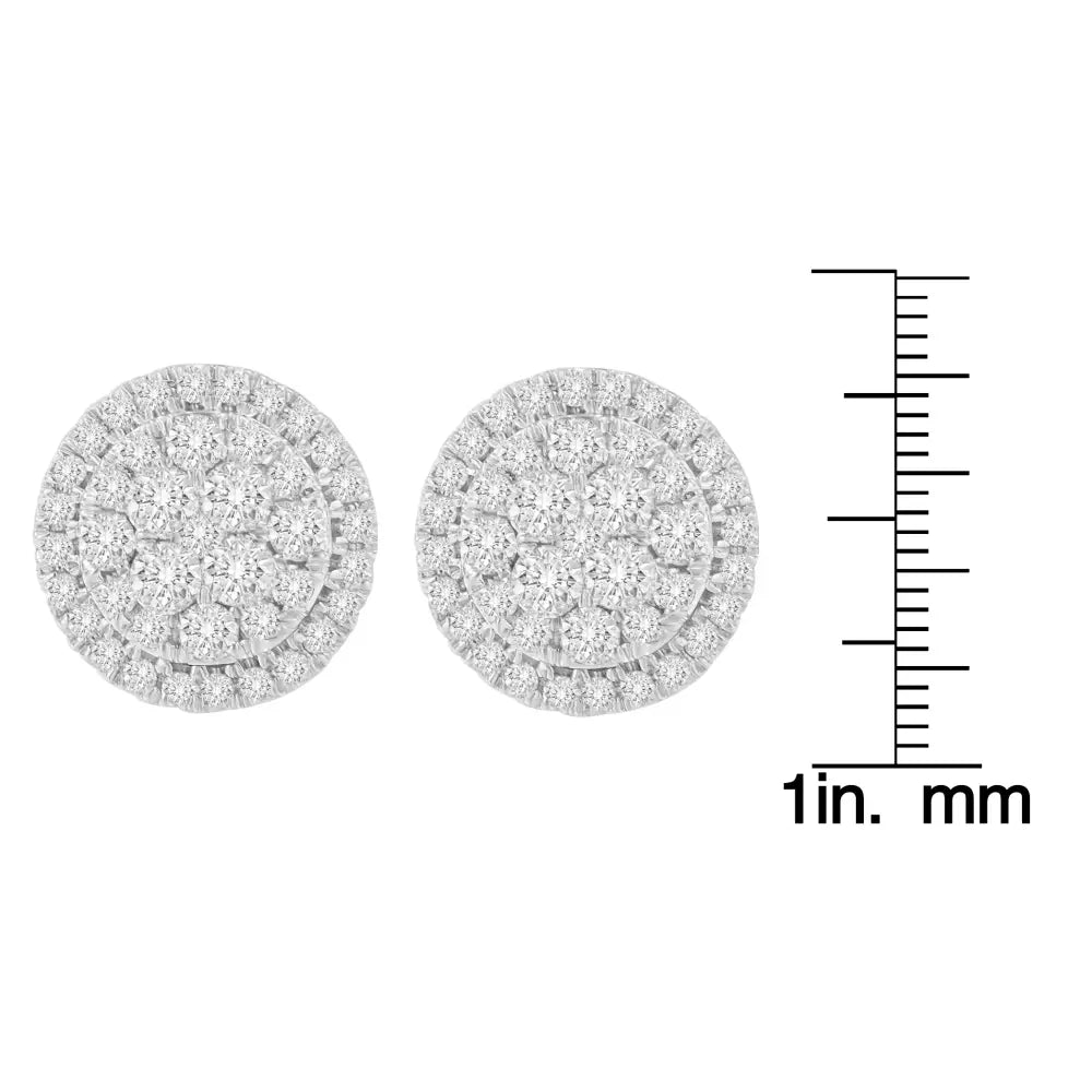 1.5 cttw round diamond stud earrings in 10k yellow gold bijoux-nyc direct