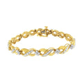 1.00 cttw diamond infinite love bracelet in 10k yellow gold bijoux-nyc direct