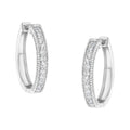 1.00 carat round diamond hoop earrings in 10k white gold bijoux-nyc direct