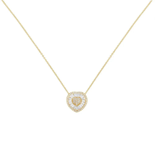 1/2 cttw diamond heart pendant necklace in 10k yellow gold bijoux-nyc direct