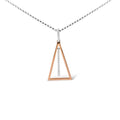 14k rose and white gold 1/8 cttw diamond windchime 18 inch necklace bijoux-nyc direct
