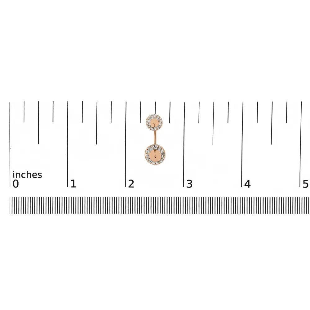 14k rose gold 1.00 cttw diamond double cone jacket stud earrings bijoux-nyc direct