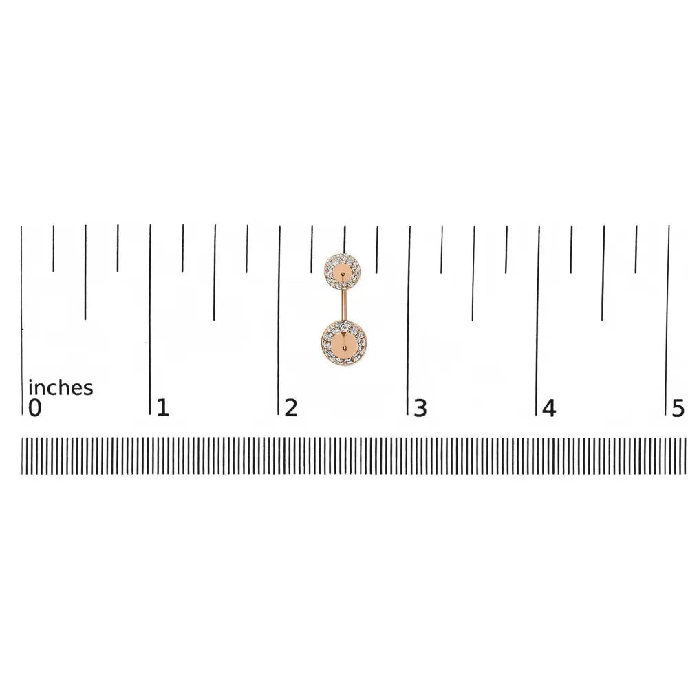 14K Rose Gold 1.00 Cttw Diamond Double Cone Jacket Stud Earring (G-H Color, SI1-SI2 Clarity) - Bijoux-NYC Direct