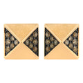 14k rose gold 1/4 cttw brown diamond pyramid stud earrings bijoux-nyc direct