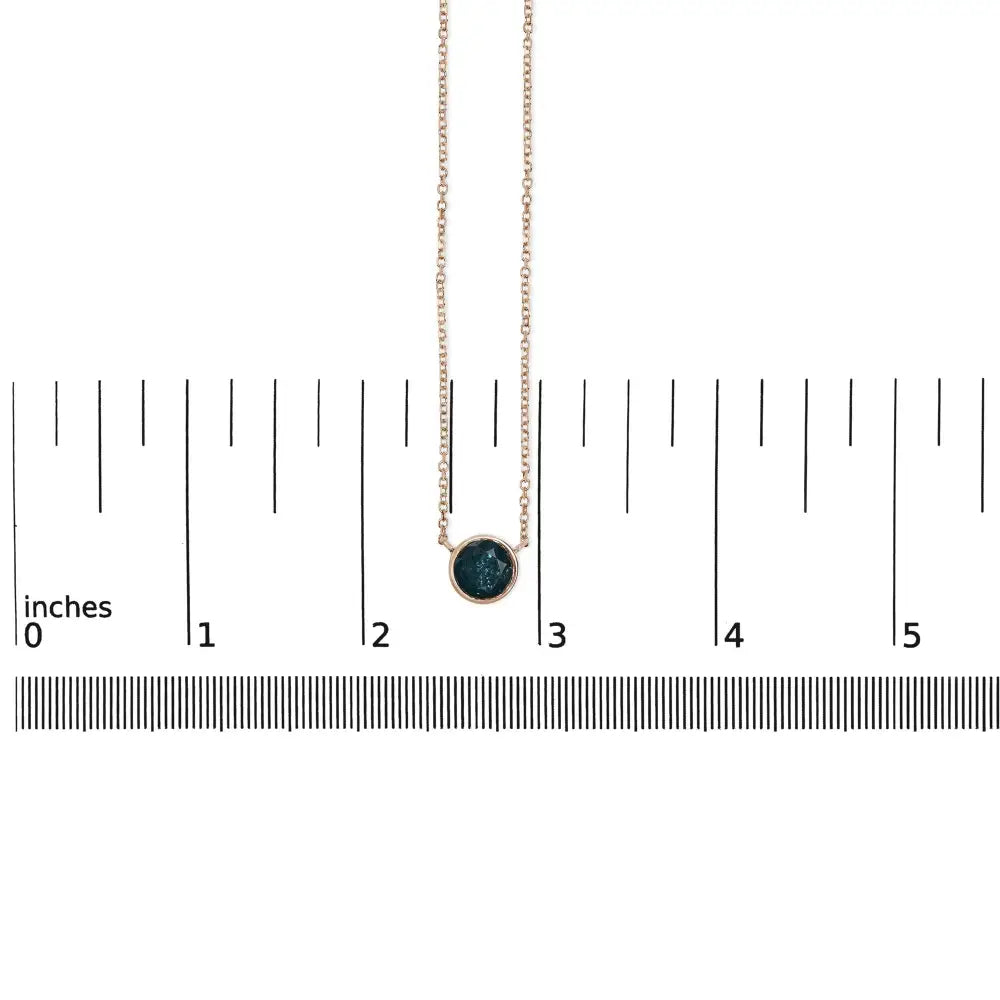 2.0 cttw blue diamond bezel solitaire pendant in 14k rose gold 18 bijoux-nyc direct