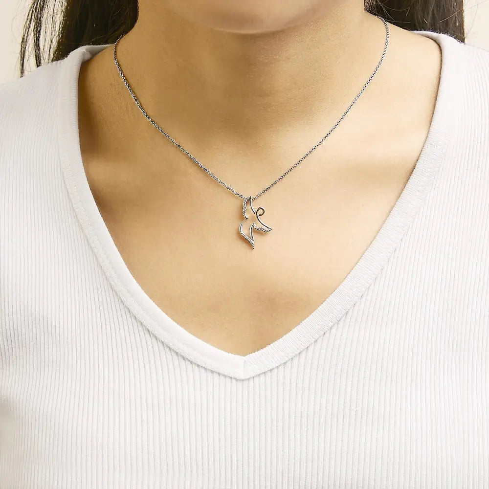Diamond angel pendant necklace in 14k rose gold plated sterling silver bijoux-nyc direct