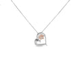 Diamond paw and heart pendant in 14k rose gold plated sterling silver bijoux-nyc direct