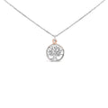 Diamond accent tree of life pendant in 14k rose gold over silver bijoux-nyc direct