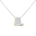 Princess cut diamond two-tone foldover box pendant necklace in 14k gold – 2.0 cttw bijoux-nyc direct