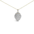 2.00 cttw diamond cluster pear pendant in 14k two-tone gold 20 inches bijoux-nyc direct