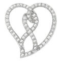 14k white gold 1.0 cttw diamond awareness ribbon heart pendant necklace bijoux-nyc direct