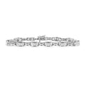 14k white gold 1.0 cttw princess diamond invisible link tennis bracelet bijoux-nyc direct