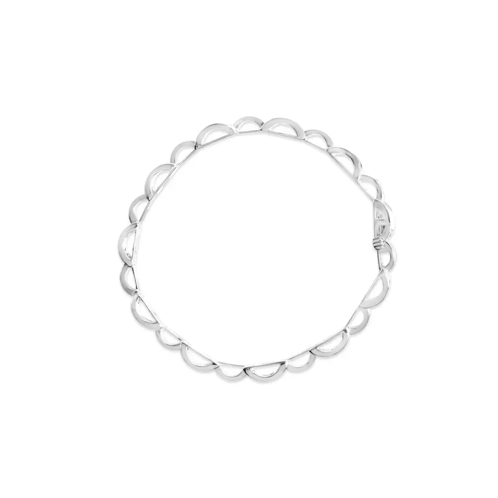 14k white gold 1.0 cttw invisible set princess diamond alternating link tennis bracelet (i j color i1 i2 clarity) 7.25’’