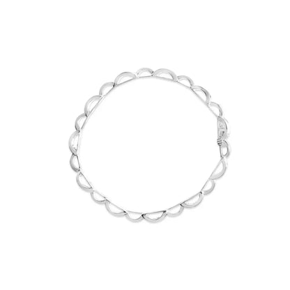 14k white gold 1.0 cttw invisible set princess diamond alternating link tennis bracelet (i j color i1 i2 clarity) 7.25’’